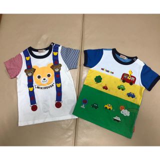 ミキハウス(mikihouse)のミキハウス Tシャツ サイズ90 2枚セット 良品(Tシャツ/カットソー)