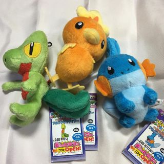 ポケモン(ポケモン)のポケモン ぬいぐるみ3点セット(キモリ・アチャモ・ミズゴロウ)(キャラクターグッズ)