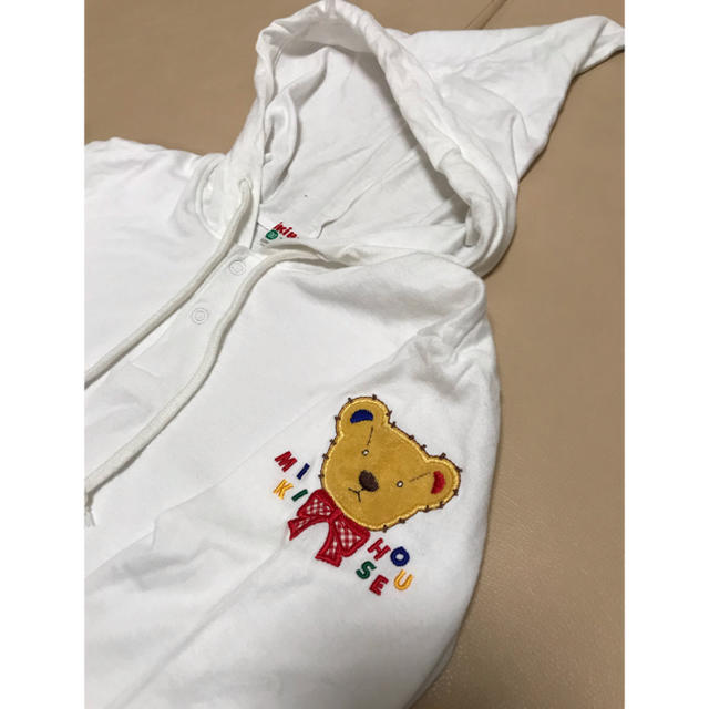 ミキハウス パーカー サイズ100 クマさんシリーズ 良品 キッズ/ベビー/マタニティのキッズ服男の子用(90cm~)(ジャケット/上着)の商品写真