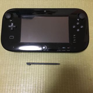 ウィーユー(Wii U)のWiiU ゲームパッド 黒 タッチペン 付き(家庭用ゲーム機本体)