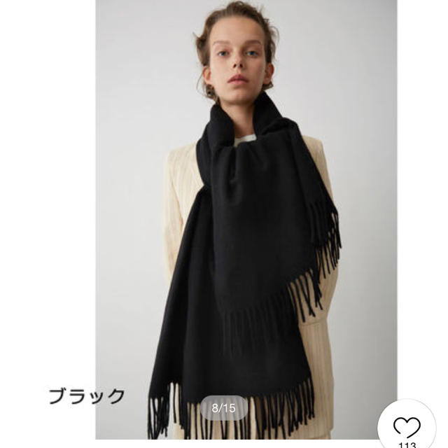 ACNE(アクネ)の未使用新品Acne studios大判ストール黒 レディースのファッション小物(マフラー/ショール)の商品写真