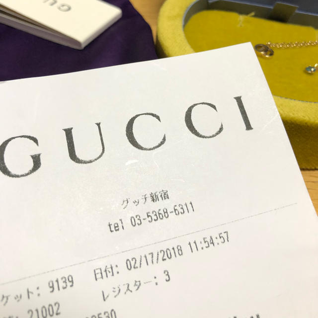 Gucci(グッチ)のトパーズ付きダブルGネックレス レディースのアクセサリー(ネックレス)の商品写真