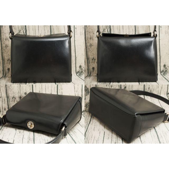 美品◆付属品 オールドグッチ ターンロック金具 ハンドバッグ 黒