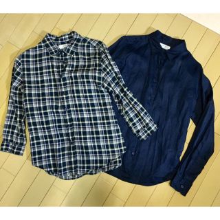 ユニクロ(UNIQLO)の2枚セット！ユニクロ 麻 シャツ  SとM(シャツ/ブラウス(長袖/七分))