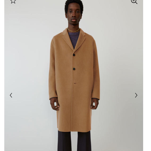 103cm3袖丈acne studios コート chad キャメル  46 13万 17aw