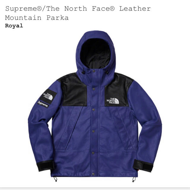 最低価格の The 【S】Supreme - Supreme North レザー 青 Leather Face