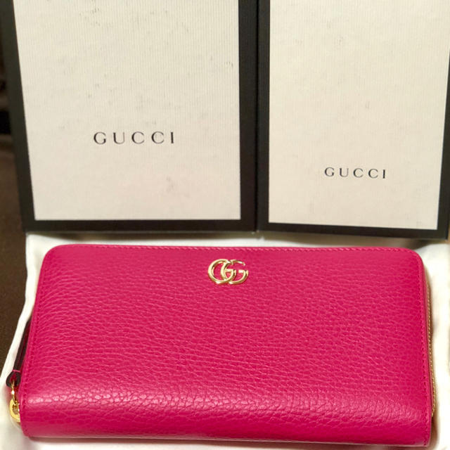 【保証書付】 Gucci - GUCCI GGマーモント レザージップアラウンドウォレット 財布