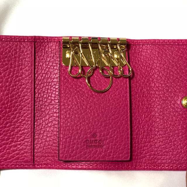 GUCCI GGマーモント レザーキーケース-
