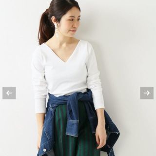 イエナ(IENA)のタマコ様専用 AURALEE*IENA 別注 VネックTシャツ◆(カットソー(長袖/七分))