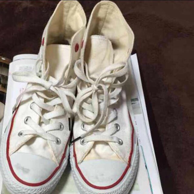 CONVERSE(コンバース)のコンバース ハイカット♡白 24.5cm レディースの靴/シューズ(スニーカー)の商品写真