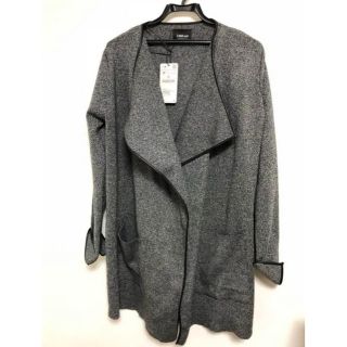 ザラ(ZARA)の新品未着用♡ZARA ニットコート チャコールグレー♡(スプリングコート)