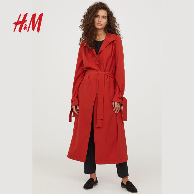 H&M(エイチアンドエム)の【新品】H&M テラコッタコート  レディースのジャケット/アウター(トレンチコート)の商品写真