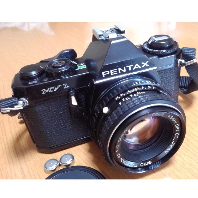 フィルムカメラ整備実用☆PENTAX MV1ボディ☆PENTAX 50mm F2カビ無し