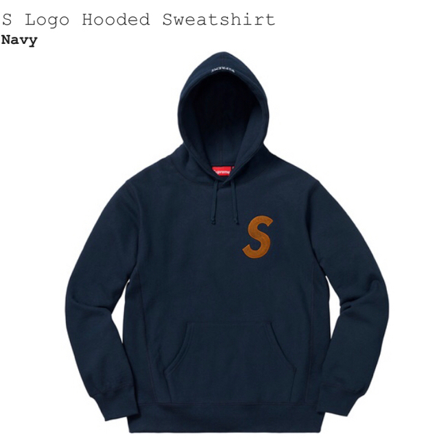 パーカーsupreme S Logo Hooded L sizeネイビー - パーカー