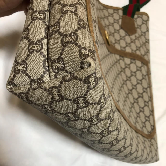 Gucci(グッチ)のOLD GUCCI オールド グッチ トートバッグ シェリーライン ＧＧ柄 美品 レディースのバッグ(トートバッグ)の商品写真