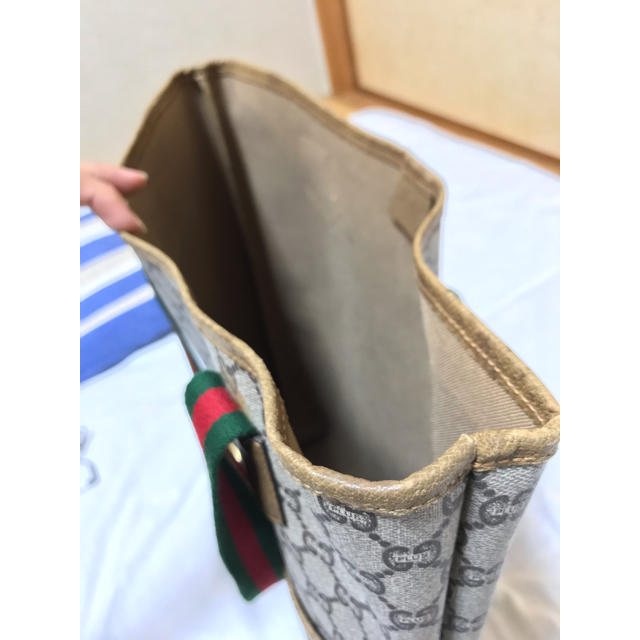 Gucci(グッチ)のOLD GUCCI オールド グッチ トートバッグ シェリーライン ＧＧ柄 美品 レディースのバッグ(トートバッグ)の商品写真