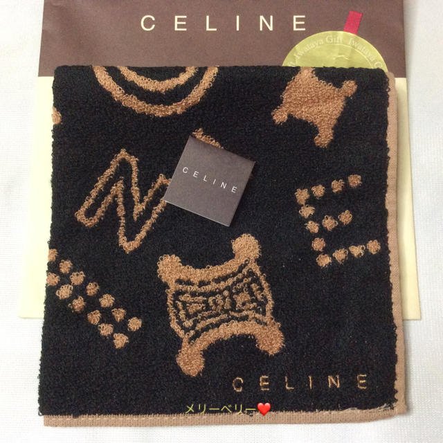 celine(セリーヌ)の【新品】❤️セリーヌ タオルハンカチ❤︎シルク混  落ち着いたお色です🎄✨ レディースのファッション小物(ハンカチ)の商品写真