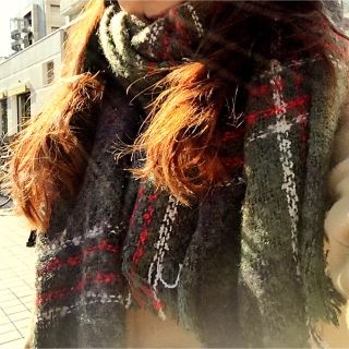 フリーピープル(Free People)のインポート大判チェックマフラー(マフラー/ショール)