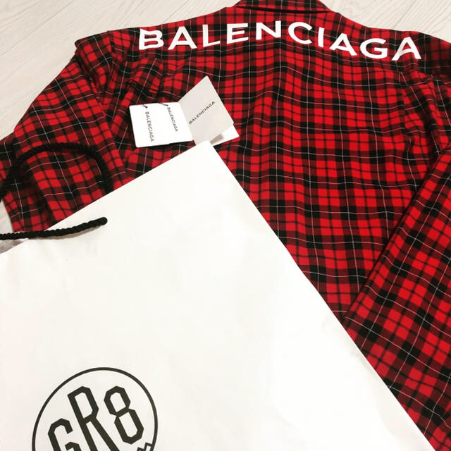 本店は Balenciaga チェックシャツ バレンシアガ 即完売品 - シャツ