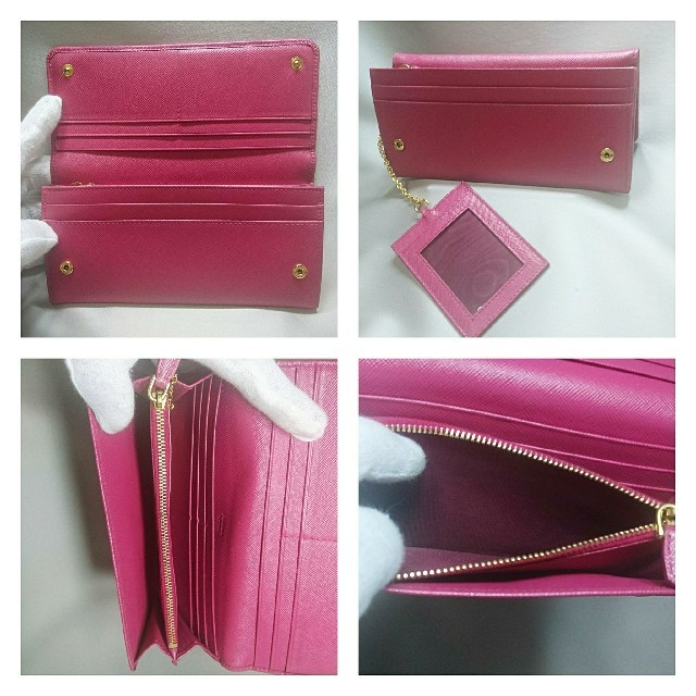 PRADA(プラダ)の✨使用わずか✨かわいい❤️PRADA サフィアーノ カードケース付 折り財布❤️ レディースのファッション小物(財布)の商品写真