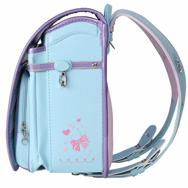 新品 ランドセル A4フラットファイル対応 スカイブルー 女の子 ハート 水色