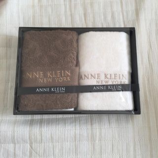 アンクライン(ANNE KLEIN)のANNE KLEIN  ウォッシュタオル  2枚セット  日本製(タオル/バス用品)