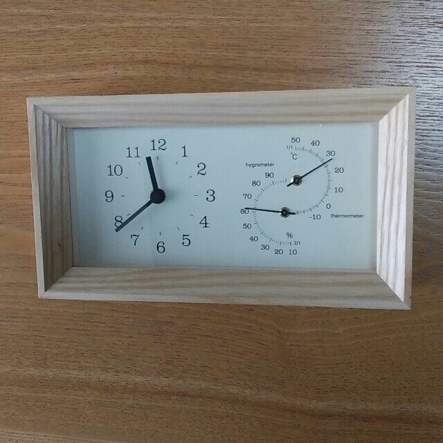 MUJI (無印良品)(ムジルシリョウヒン)の木製置時計最終値下げ インテリア/住まい/日用品のインテリア小物(置時計)の商品写真