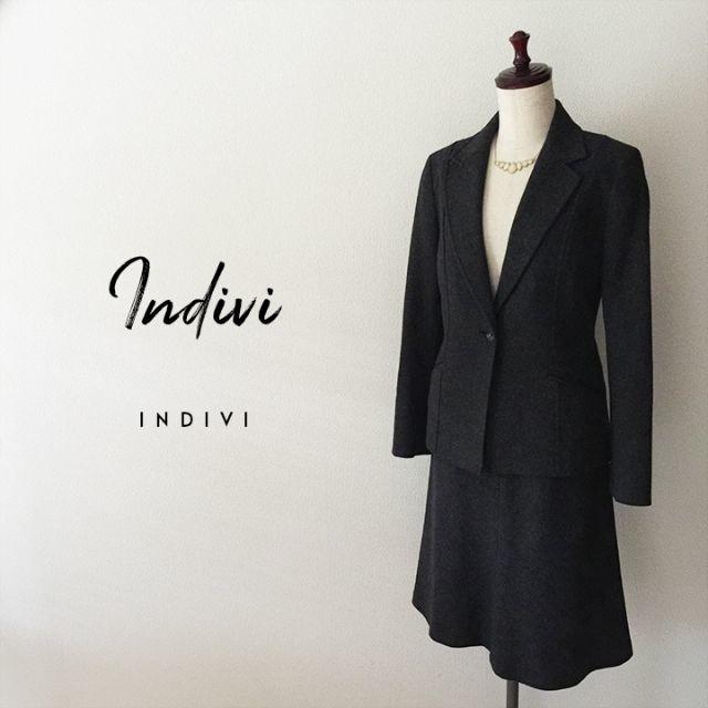 INDIVI(インディヴィ)のインディヴィ☆秋冬物スカートスーツ2点セット レディースのフォーマル/ドレス(スーツ)の商品写真