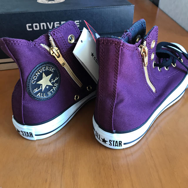CONVERSE(コンバース)のコンバース converse 紫黒 ジップ付き レア 24.5cm メンズの靴/シューズ(スニーカー)の商品写真