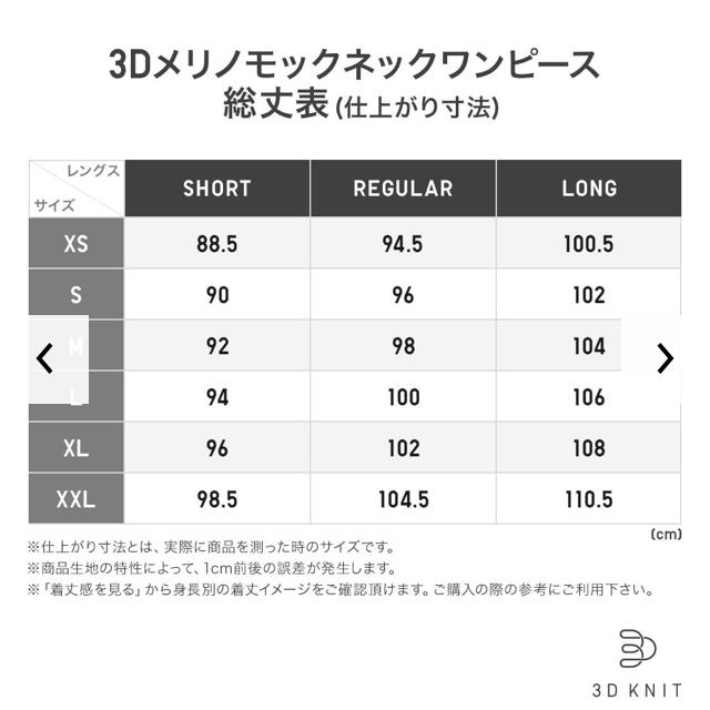 3Dメリノモックネックワンピース レギュラー丈 L