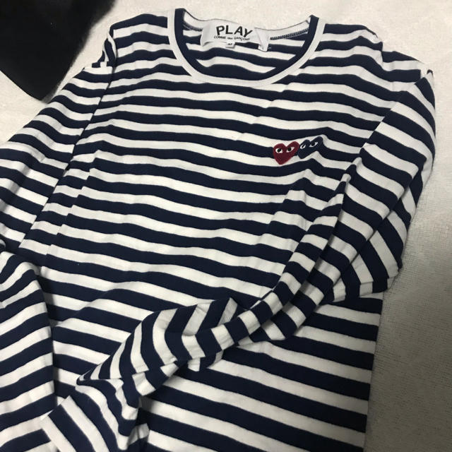 この機会をお見逃しなく極美品！ PLAY COMME des GARCONS ボーダー 長袖 Tシャツ