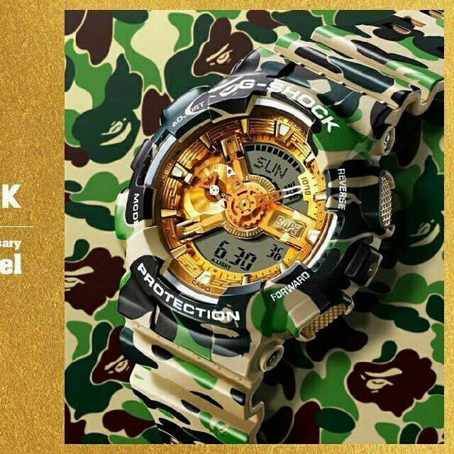 送料着払い 新品未開封・国内正規品 BAPE G-SHOCK 25周年 CAMO