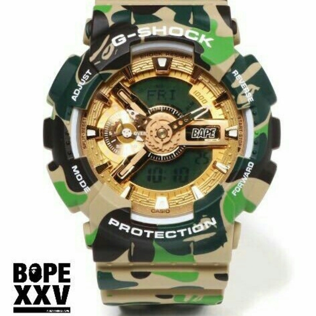 送料着払い 新品未開封・国内正規品 BAPE G-SHOCK 25周年 CAMO