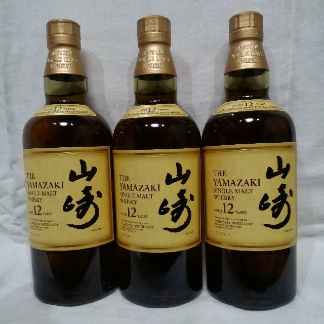 サントリー山崎12年　700ml x3本酒