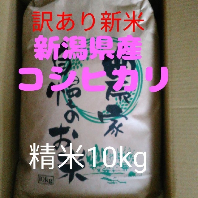 【残り1袋】新米新潟県産コシヒカリ訳あり小粒10キロ精米 食品/飲料/酒の食品(米/穀物)の商品写真