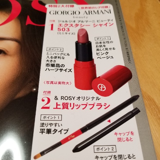 Giorgio Armani(ジョルジオアルマーニ)の&ROSY アルマーニリップ エンタメ/ホビーの雑誌(ファッション)の商品写真