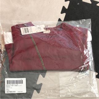 プティマイン(petit main)の値下 新品タグ付 今期 BAGモチーフ裾フリル長袖チュニック(Tシャツ/カットソー)