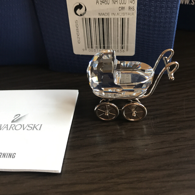 SWAROVSKI(スワロフスキー)の新品未使用・スワロフスキー・ベビーカー・乳母車 インテリア/住まい/日用品のインテリア小物(置物)の商品写真