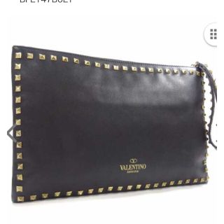 ヴァレンティノ(VALENTINO)の美品☆VALENTINO GARAVANI クラッチ　ブラック(クラッチバッグ)