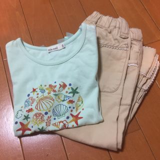 ミアメール(mia mail)のari99q様専用【120】mia mail Tシャツ他 ハーフパンツ  計2点(Tシャツ/カットソー)