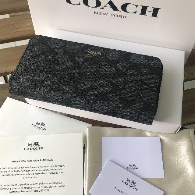 COACH(コーチ)の新品★COACH コーチ 長財布 ブラック　74597 メンズのファッション小物(長財布)の商品写真