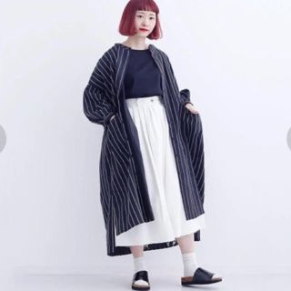 メルロー(merlot)のMerlot ストライプ柄シャツワンピース(ロングワンピース/マキシワンピース)