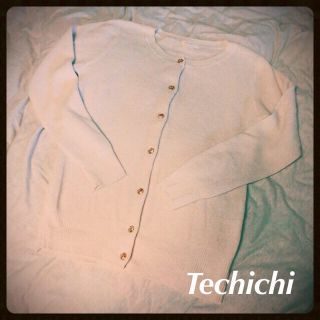 テチチ(Techichi)のアルパカ混リブ編みニットカーディガン(カーディガン)