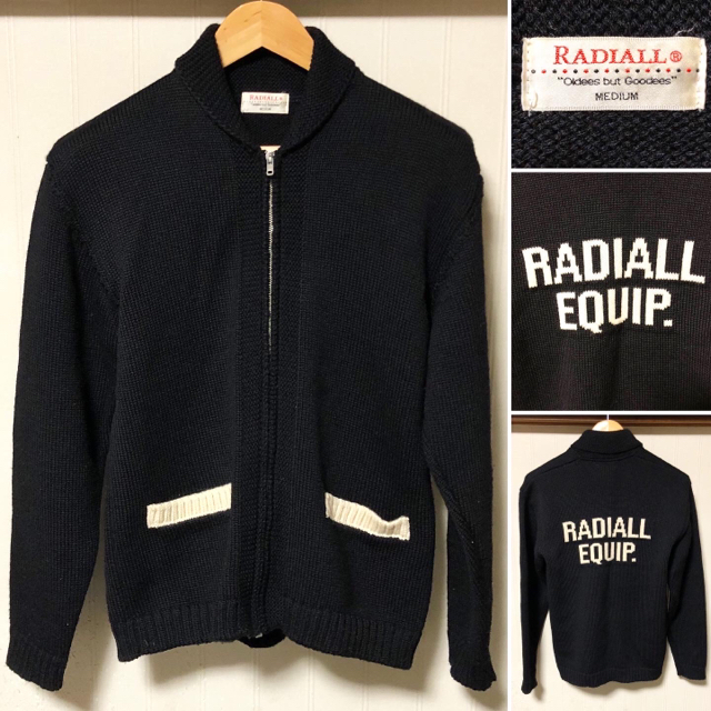 RADIALL(ラディアル)の日本製 RADIALL ラディアル ジップカーディガン CORP KNIT メンズのジャケット/アウター(ブルゾン)の商品写真