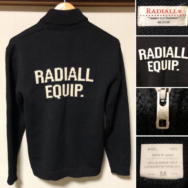 RADIALL(ラディアル)の日本製 RADIALL ラディアル ジップカーディガン CORP KNIT メンズのジャケット/アウター(ブルゾン)の商品写真