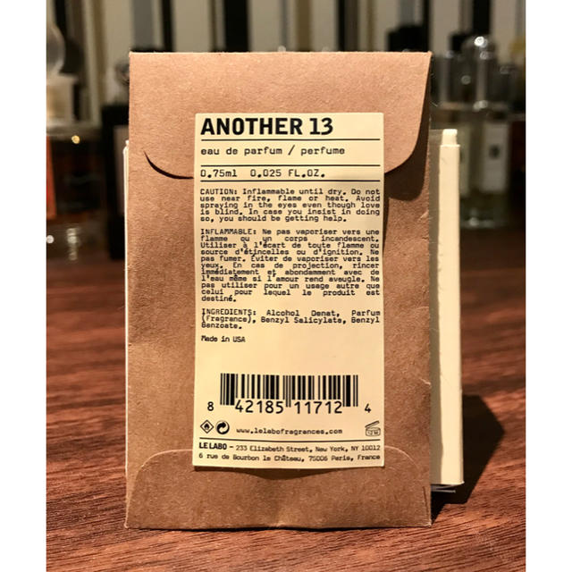 Le Labo ルラボ アナザー13 オードパルファム 0 75ml 新品未使用の通販 By 8 5 10日迄お休みします Tj S Shop ラクマ