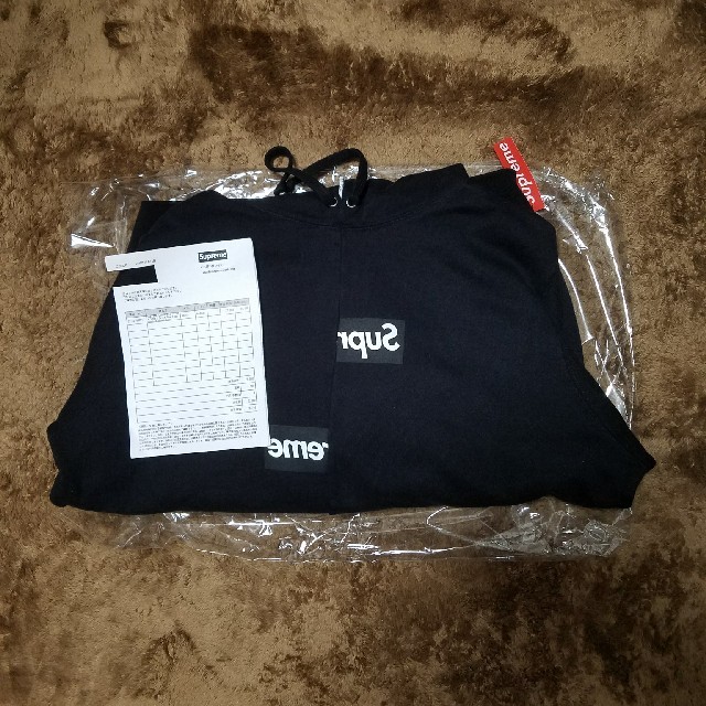 代引可】 Supreme - Supreme ×COMME des GARCONS コラボパーカー黒M