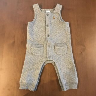 ベビーギャップ(babyGAP)のbabygap キルティング グレー 70 ガバーオール ロンパース(カバーオール)