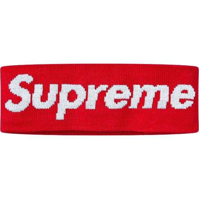 supreme New Era big logo headband 赤