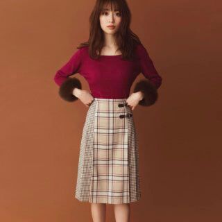 ウィルセレクション(WILLSELECTION)のウィルセレクション ラメチェックプリーツスカート(ひざ丈スカート)